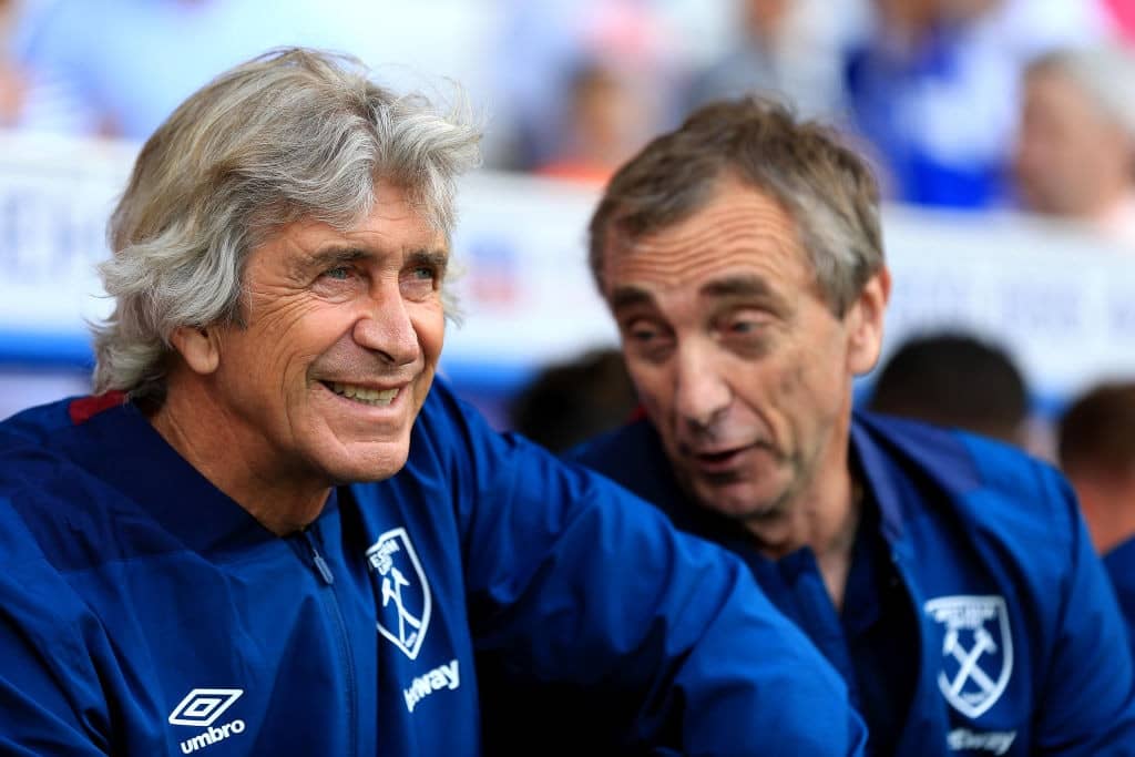 IPSWICH, ENGLAND - JULY 28: West Ham United Manager Manuel Pellegrini during the pre-season friendly match between Ipswich Town and West Ham United at Portman Road on July 28, 2018 in Ipswich, England. (Photo by Stephen Pond/Getty Images)