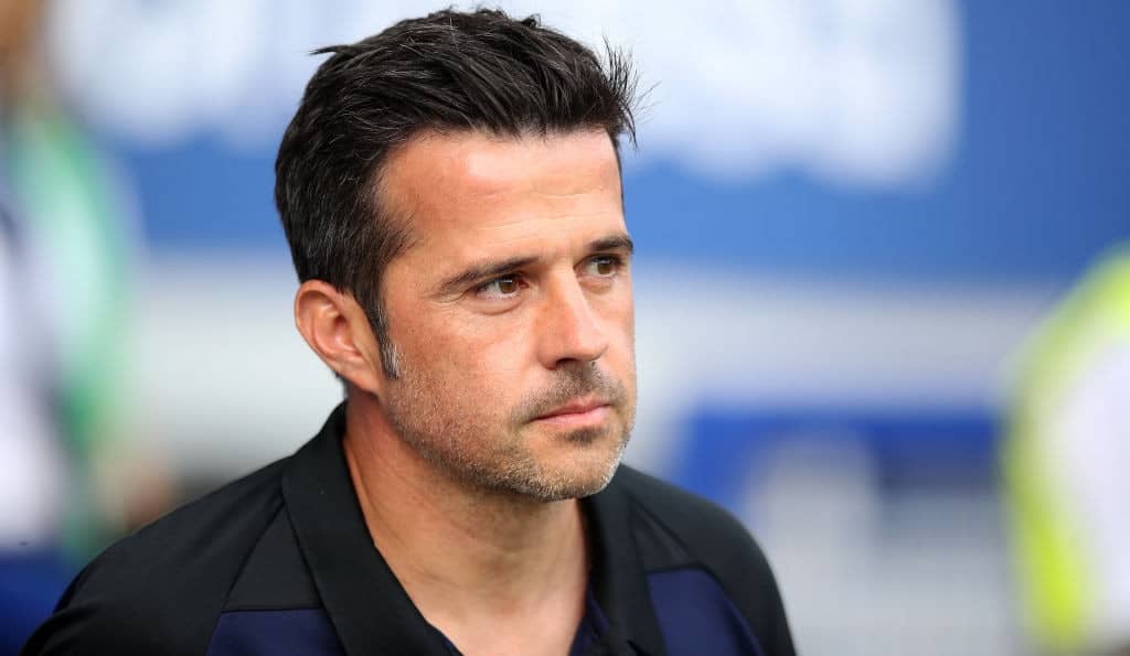 LIVERPOOL, ENGLAND - AUGUST 04: Everton manager Marco Silva during the Pre-Season Friendly between Everton and Valencia at Goodison Park on August 4, 2018 in Liverpool, England. (Photo by Lynne Cameron/Getty Images)