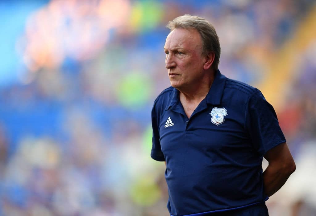 CARDIFF, WALES - AUGUST 04: Neil Warnock, Manager of Cardiff City looks on during the Pre-Season Friendly match between Cardiff City and Real Betis at Cardiff City Stadium on August 4, 2018 in Cardiff, Wales. (Photo by Dan Mullan/Getty Images)
