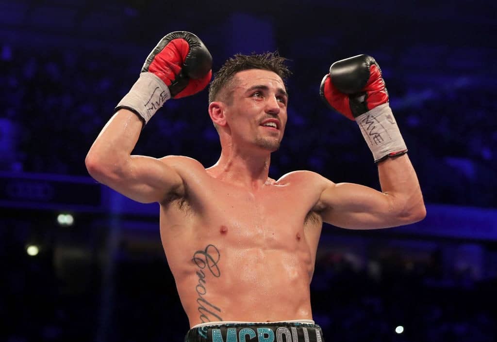 MANCHESTER, ENGLAND - NOVEMBER 10: Anthony Crolla of England celebrates victory over Daud Yordan of Indonesia after the Final Eliminator For WBA World Lightweight Title fight between Anthony Crolla and Daud Yordan of Indonesia at Manchester Arena on November 10, 2018 in Manchester, England. (Photo by Richard Heathcote/Getty Images)