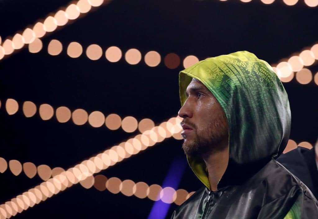 NEW YORK, NEW YORK - DECEMBER 08: Vasiliy Lomachenko looks on during his fight against Jose Pedraza during their WBA/WBO lightweight unification bout at The Hulu Theater at Madison Square Garden on December 08, 2018 in New York City. (Photo by Al Bello/Getty Images)