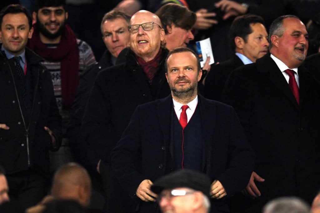 MANCHESTER, ENGLAND - FEBRUARY 12: Ed Woodward, owner of Manchester United during the UEFA Champions League Round of 16 First Leg match between Manchester United and Paris Saint-Germain at Old Trafford on February 12, 2019 in Manchester, England. (Photo by Michael Regan/Getty Images)