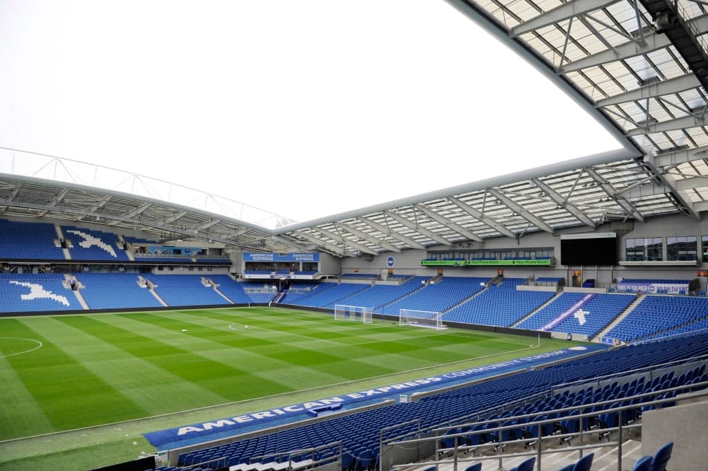 BRIGHTON, ENGLAND - APRIL 05: General view inside the stadium prior to the Premier League 2 match between Brighton & Hove Albion U23 and Swansea City U23 at American Express Community Stadium on April 05, 2019 in Brighton, England. (Photo by Alex Burstow/Getty Images)