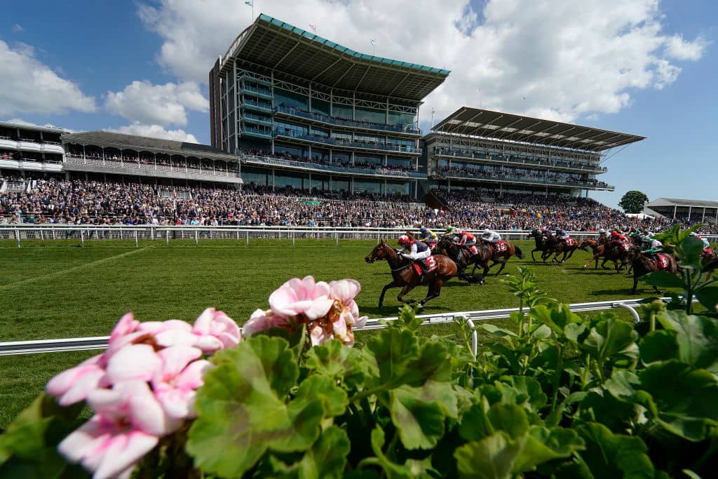 YORK, ENGLAND - MAY 16: David Allan riding Copper Knight win The Matchbook Betting Exchange Handicap at York Racecourse on May 16, 2019 in York, England. (Photo by Alan Crowhurst/Getty Images)