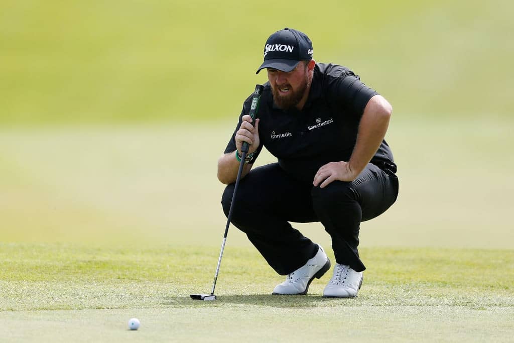 HAMILTON, ONTARIO - JUNE 09: Shane Lowry of Ireland looks over a putt on the ninth green during the final round of the RBC Canadian Open at Hamilton Golf and Country Club on June 09, 2019 in Hamilton, Canada. (Photo by Michael Reaves/Getty Images)