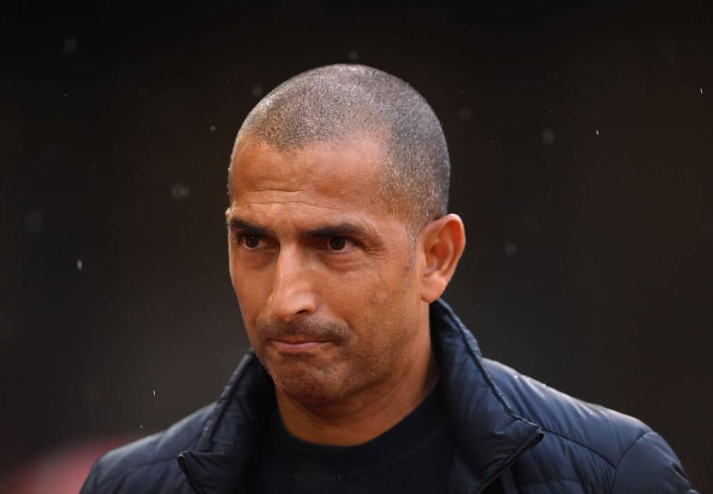 NOTTINGHAM, ENGLAND - JULY 19: Sabri Lamouchi, Manager of Nottingham Forest looks on during the Pre-Season Friendly match between Nottingham Forest and Crystal Palace at City Ground on July 19, 2019 in Nottingham, England. (Photo by Laurence Griffiths/Getty Images)