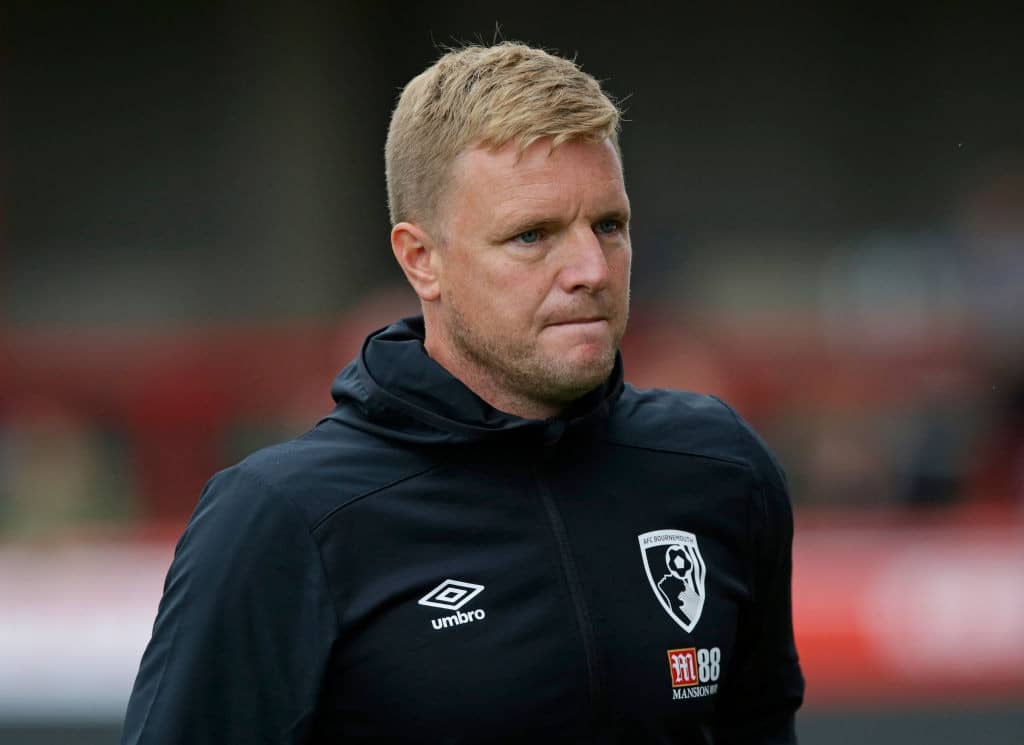 BRENTFORD, ENGLAND - JULY 27: Eddie Howe of AFC Bournemouth during the Pre-Season Friendly match between Brentford FC and AFC Bournemouth at Griffin Park on July 27, 2019 in Brentford, England. (Photo by Henry Browne/Getty Images)