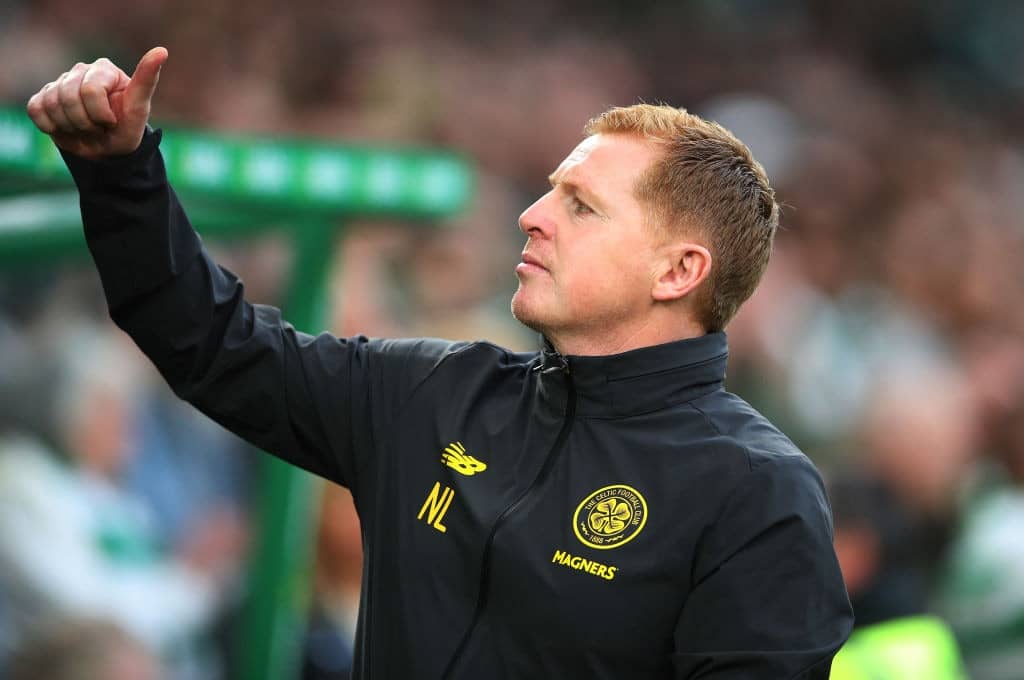 GLASGOW, SCOTLAND - AUGUST 13: Celtic Manager Neil Lennon is seen during the UEFA Champions League, third qualifying round, second leg match between Celtic and CFR Cluj at Celtic Park on August 13, 2019 in Glasgow, Scotland. (Photo by Ian MacNicol/Getty Images)