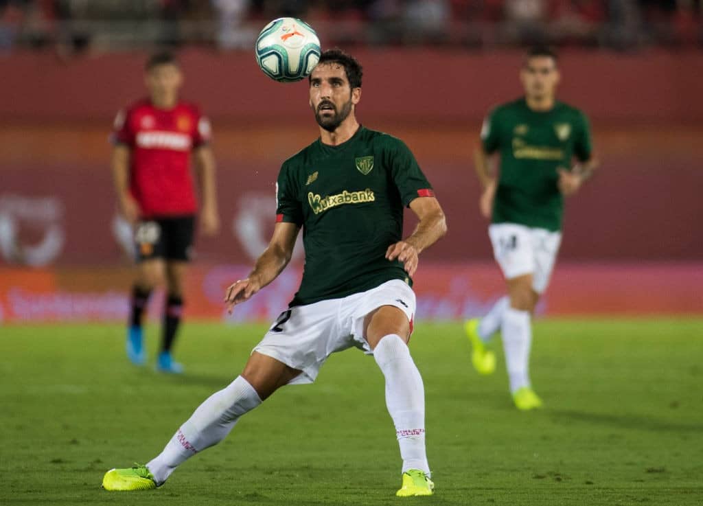 Athletic Bilbao's Spanish midfielder Raul Garcia controls the ball during the Spanish league football match RCD Mallorca against Athletic Club Bilbao at the Son Moix stadium in Palma de Mallorca on September 13, 2019. (Photo by JAIME REINA / AFP) (Photo credit should read JAIME REINA/AFP/Getty Images)