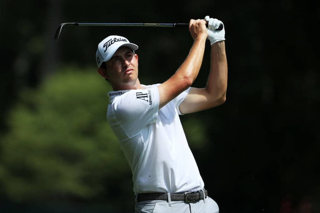 ATLANTA, GEORGIA - AUGUST 23: Patrick Cantlay of the United States plays a shot on the seventh hole during the second round of the TOUR Championship at East Lake Golf Club on August 23, 2019 in Atlanta, Georgia. (Photo by Streeter Lecka/Getty Images)