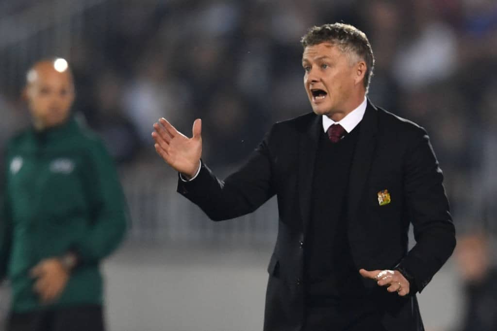 Manchester United's Norwegian manager Ole Gunnar Solskjaer gestures during the UEFA Europa league group L football match between Partizan Belgrade and Manchester United at the Partizan stadium in Belgrade on October 24, 2019. (Photo by ANDREJ ISAKOVIC / AFP) (Photo by ANDREJ ISAKOVIC/AFP via Getty Images)