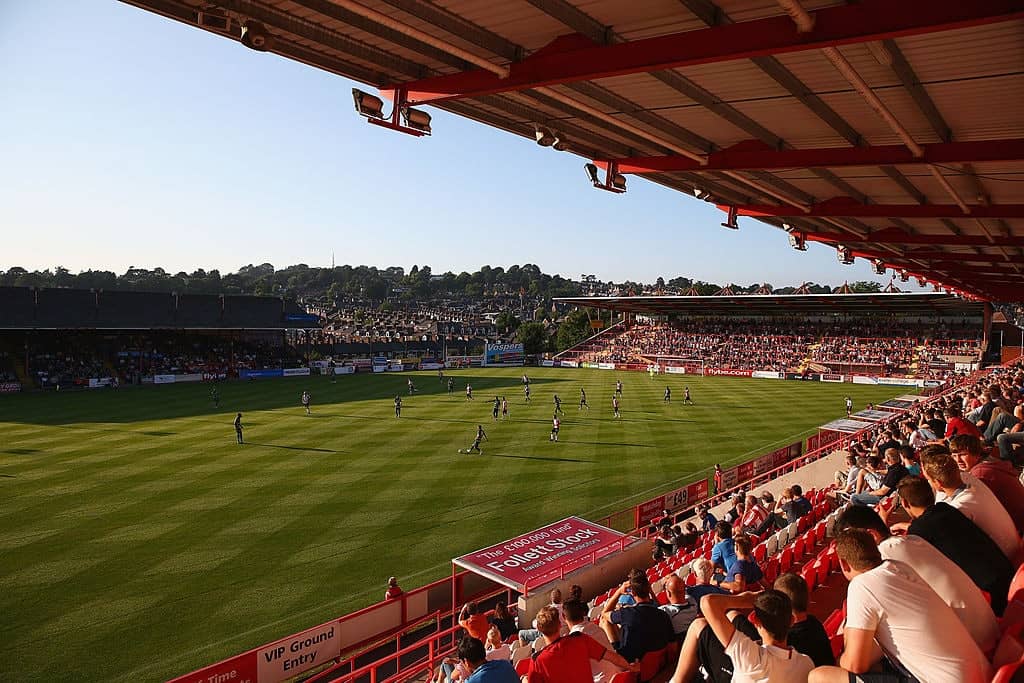 EXETER, ENGLAND - JULY 11: General stadium view during the Pre Season Friendly match between Exeter City and Queens Park Rangers at St James' Park on July 11, 2013 in Exeter, England. (Photo by Michael Steele/Getty Images)