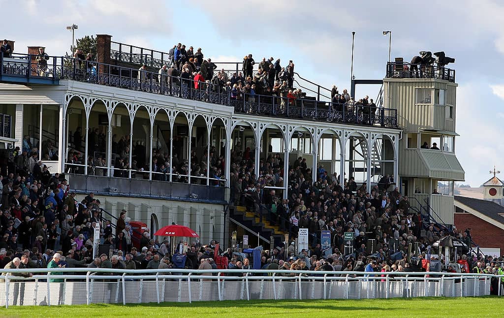 LUDLOW, UNITED KINGDOM - OCTOBER 16: A general view of the Grandstand at Ludlow Racecourse on October 16, 2008 in Ludlow, England. (Photo by Stu Forster/Getty Images)